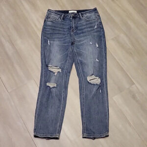Vervet Womens 29 Straight Leg Distressed‎ Jeans Classic Casual LA Denim